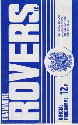 Tranmere Rovers v Blackpool Match Programme 1978-12-26